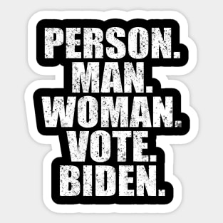 Person Man Woman Vote Biden Sticker